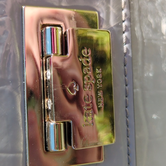 Kate Spade Doris Knightsbridge Grey Crocodile Emboss Leather Crossbody Satchel - Picture 3 of 14